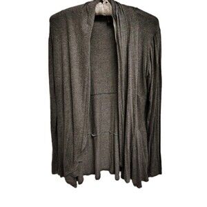 Jason Maxwell Gray Open Front Cardigan Small Lightweight Rayon Stretch Made...